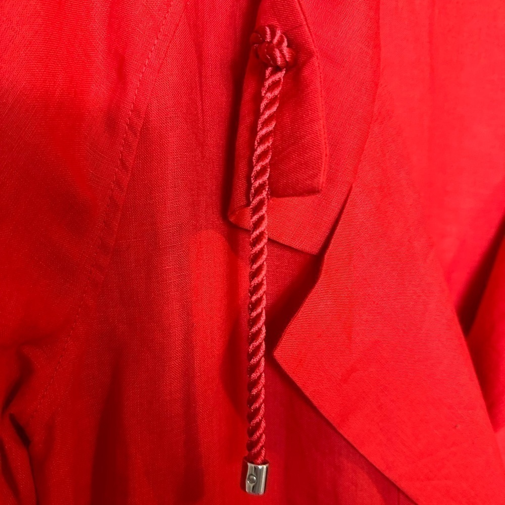 Escada Sport 100% Linen Red Jacket Coat Size EU 42 Large - Picture 15 of 16
